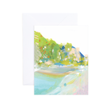 Watercolor Mountain Meadow Blank Greeting Card