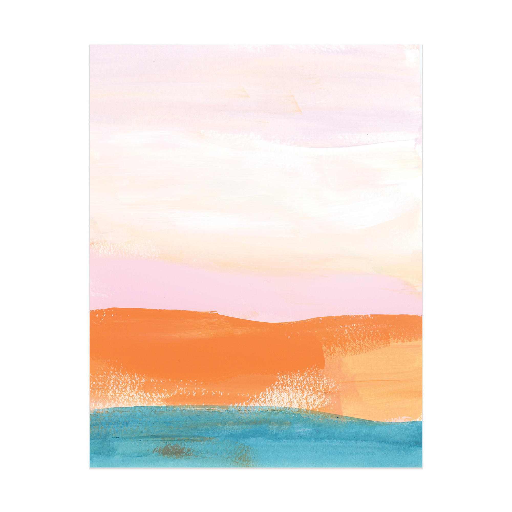 Blair Pink Beach Sunset Abstract Art Print