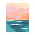 Brighton Colorful Beach Sunset Watercolor Art Print
