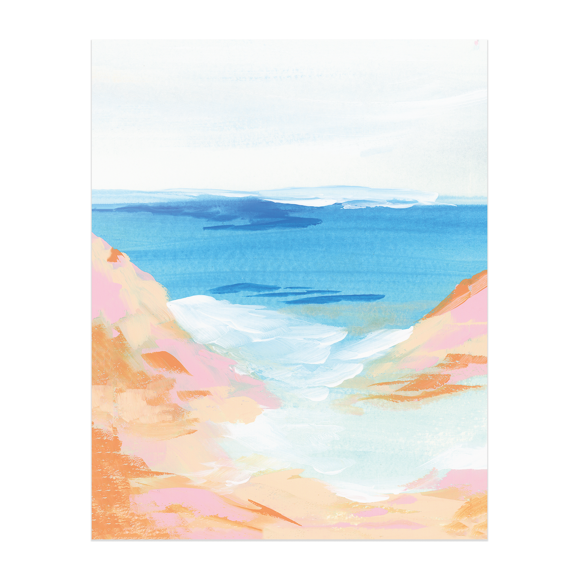 Brynn Coastal Cove Beach Landscape Art Print