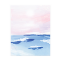 Jules Hawaiian Beach Sunset Watercolor Art Print
