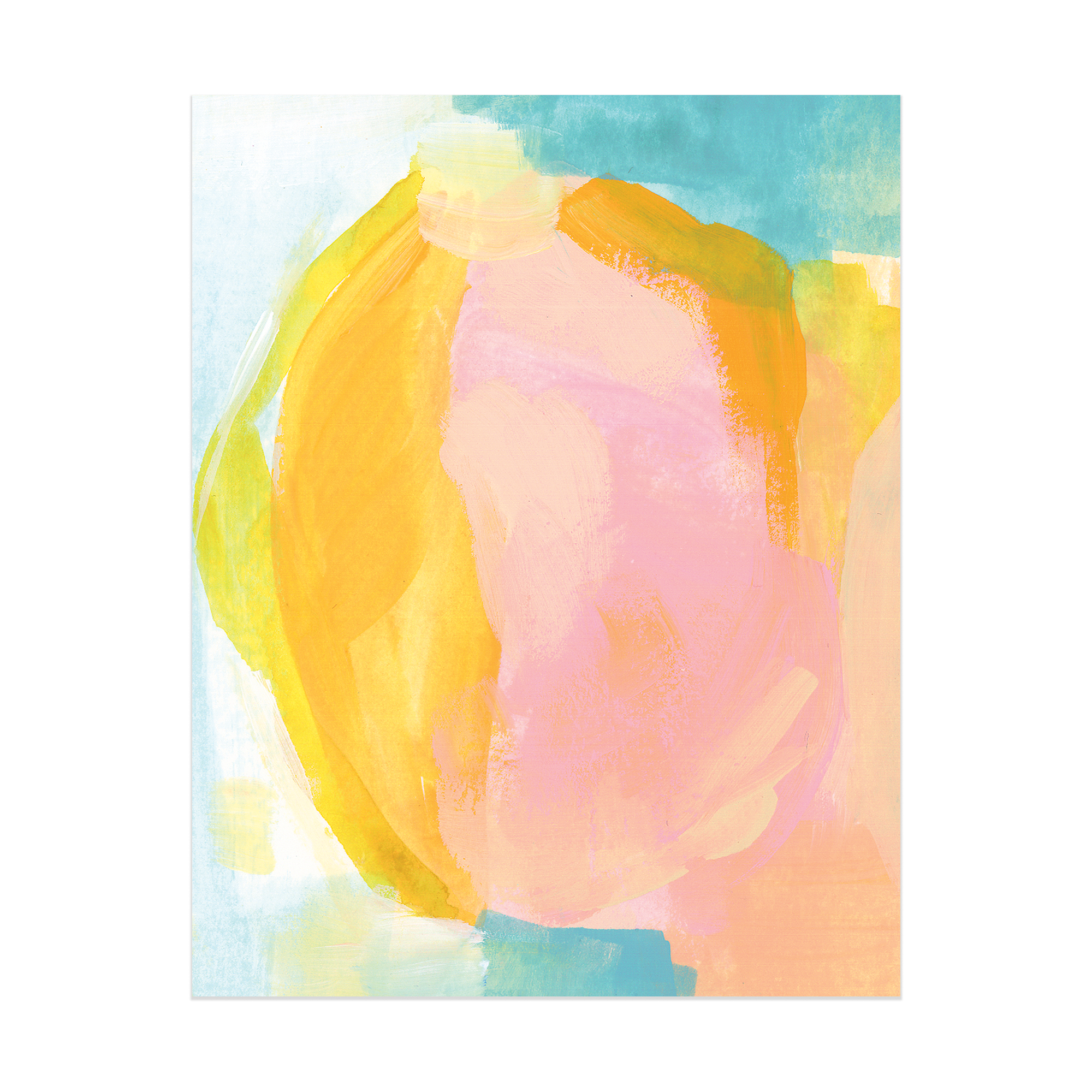 Leia Colorful Coastal Sunrise Abstract Beach Art Print