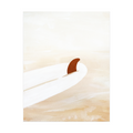 Redford White Surfboard Coastal Art Print