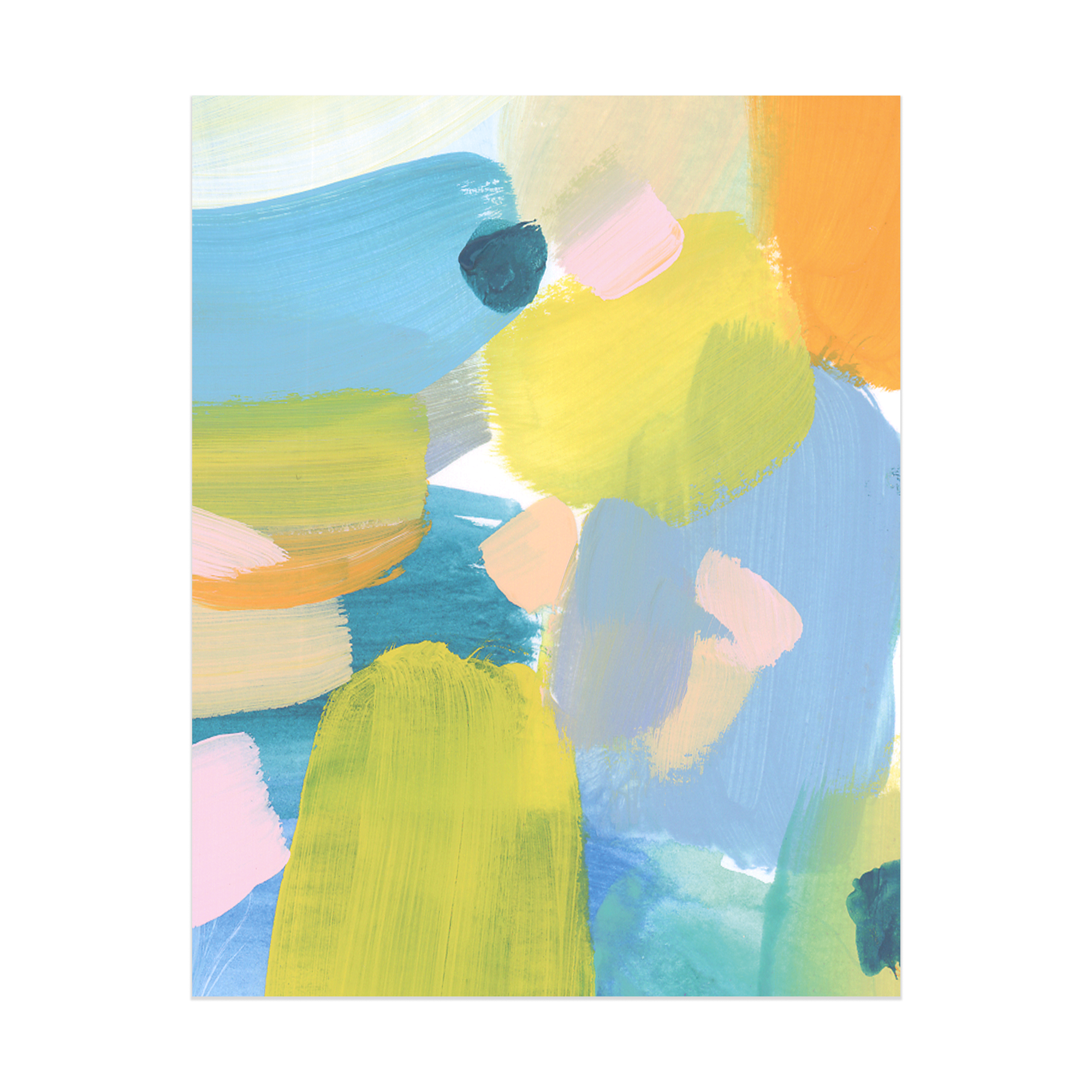 Rosie Summer Beach Day Colorful Abstract Art Print