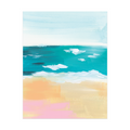 Serena Colorful Coastal Beach Landscape Art Print