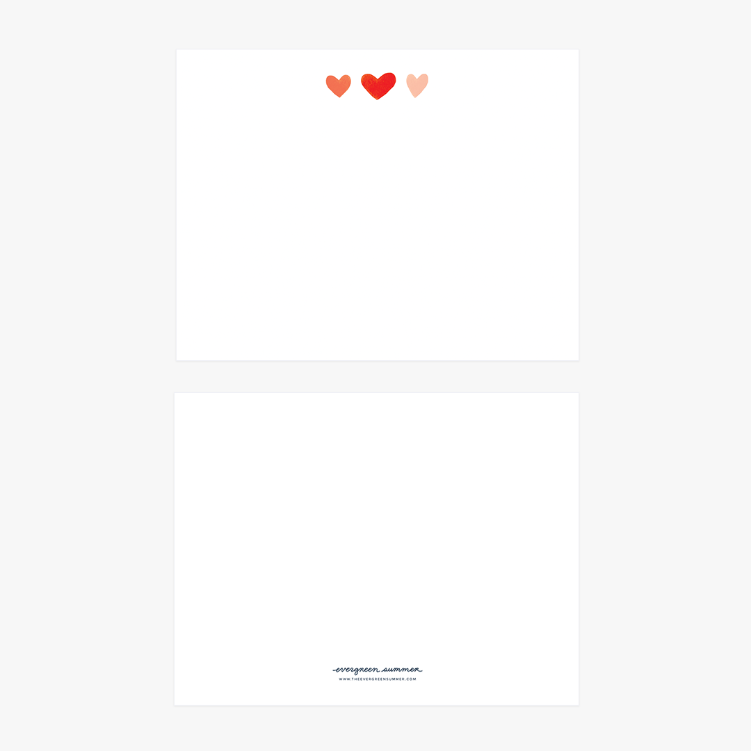 Heart Flat Notecard Set