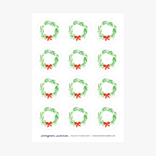 Holiday envelope sticker seal set
