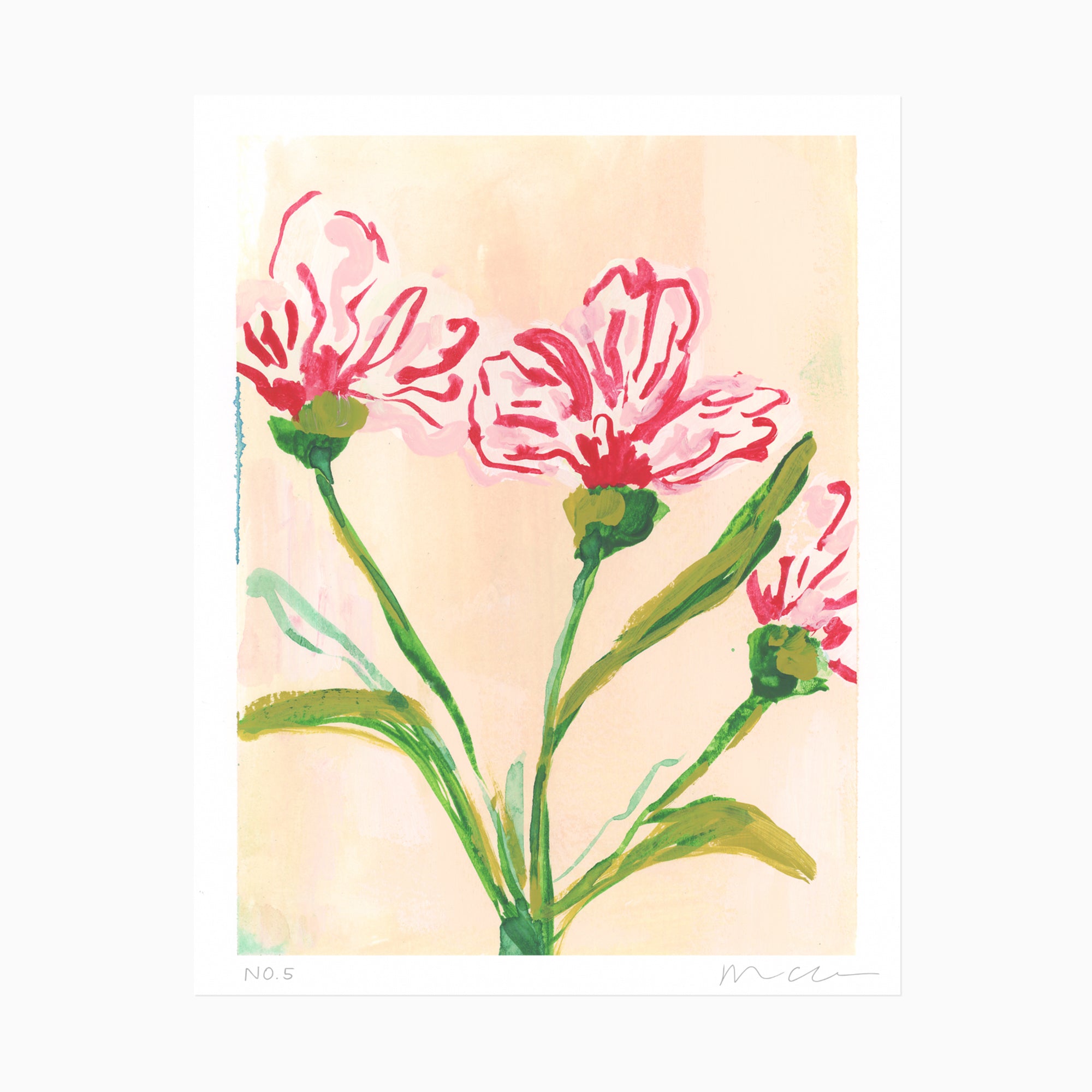 In Bloom No. 5 Camellia Floral Art Print