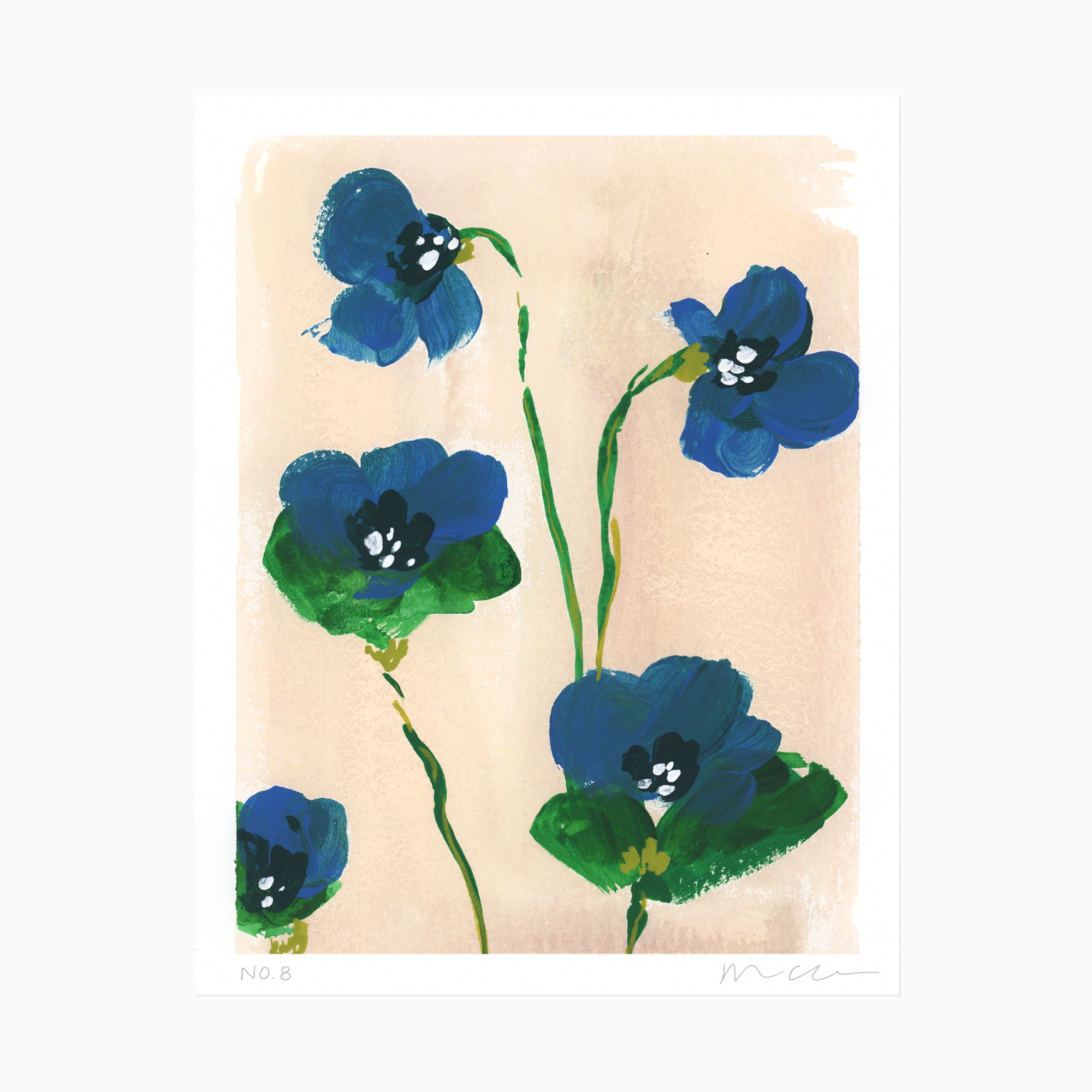 In Bloom No. 8 Viola Floral Art Print