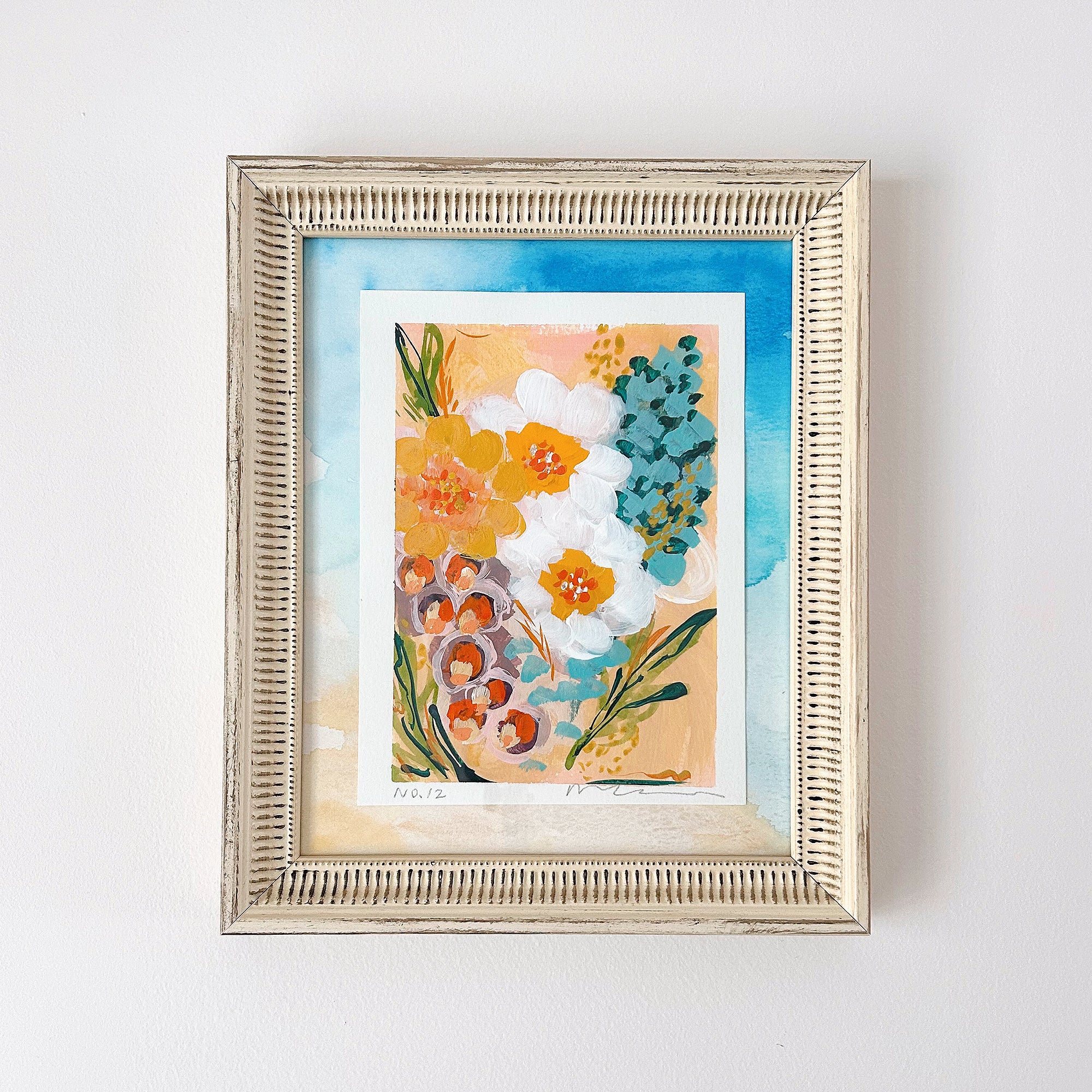 In Bloom No. 12 Soleil | Original Floral Painting Framed 8x10