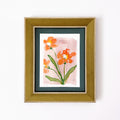 In Bloom No. 4 La Petite Rouge | Original Floral Painting Framed 8x10