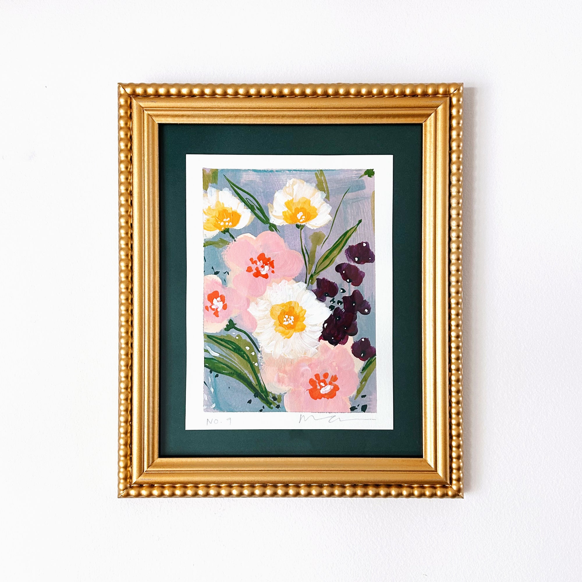 In Bloom No. 9 Le Printemps | Original Floral Painting Framed 8x10