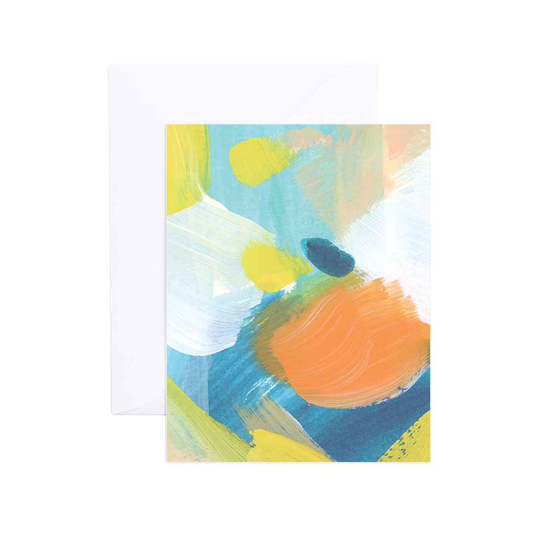 Melanie Abstract Art Blank Greeting Card