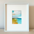 Shoreline Abstract Original Painting | Framed Artwork