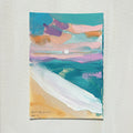 Pink Clouds No. 1 | Original Abstract Beach Painting 4x6
