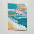 Pink Clouds No. 2 | Original Abstract Beach Painting 4x6