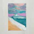 Pink Clouds No. 6 | Original Abstract Beach Painting 4x6