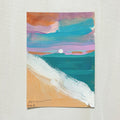 Pink Clouds No. 7 | Original Abstract Beach Painting 4x6