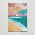 Pink Clouds No. 8 | Original Abstract Beach Painting 4x6