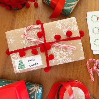 Holiday gift sticker sheet set